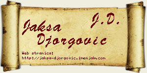Jakša Đorgović vizit kartica